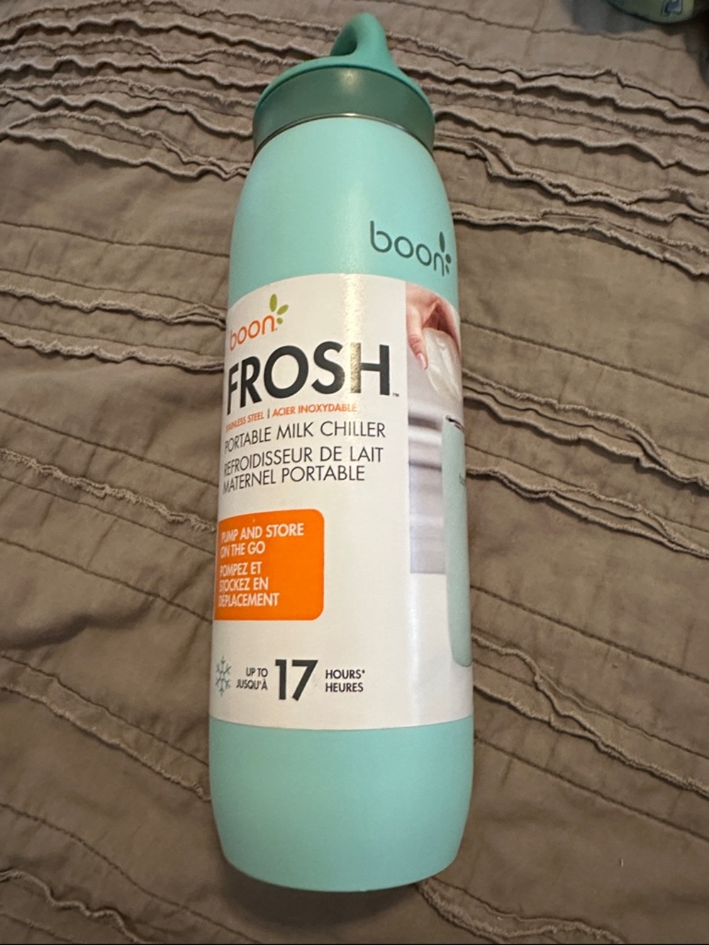 Portable Milk Chiller Bottle in Mint Green